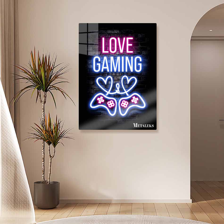 neon lamp love gaming