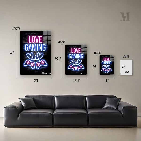 neon lamp love gaming
