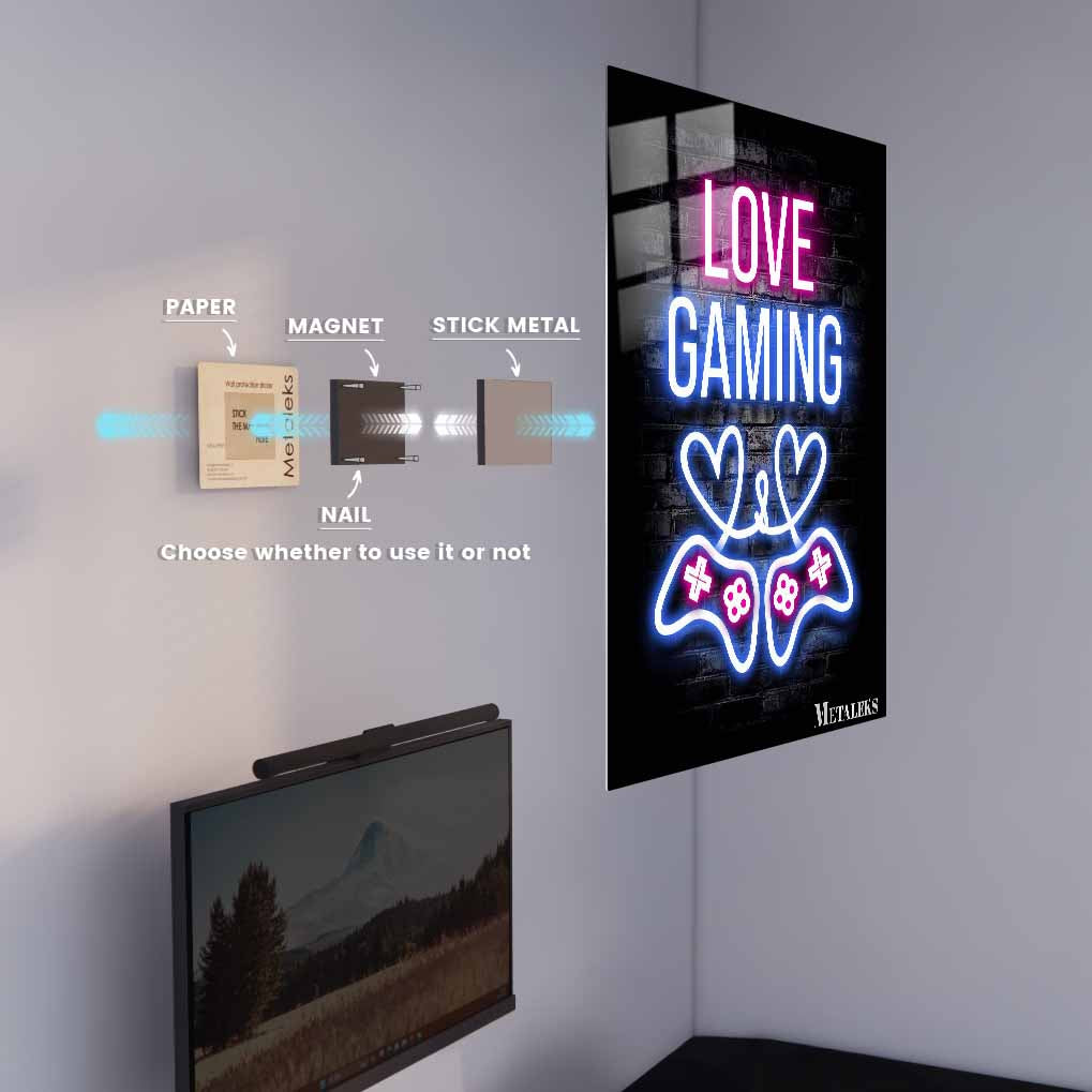 neon lamp love gaming