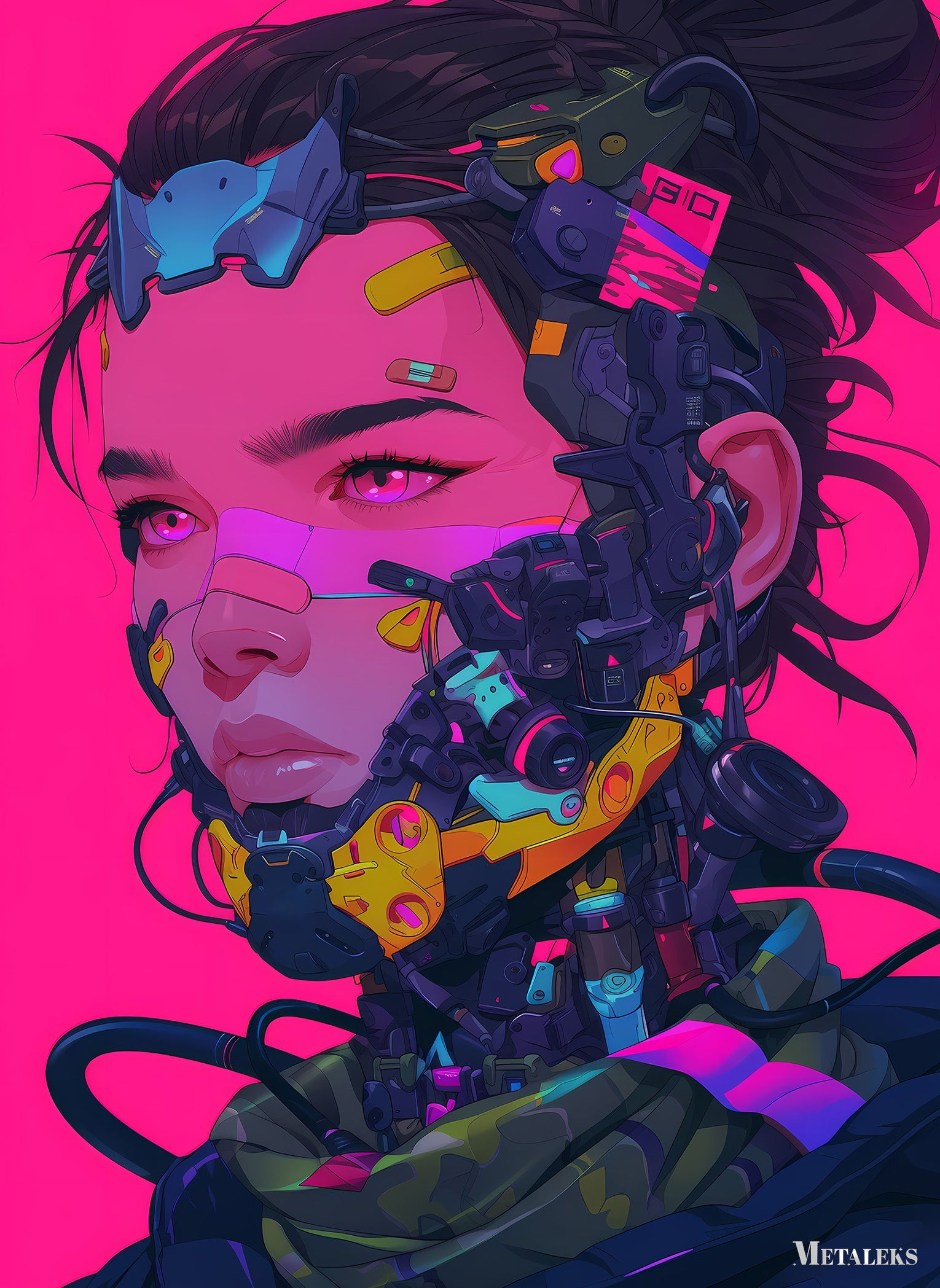 Futuristic Popart Girl v10