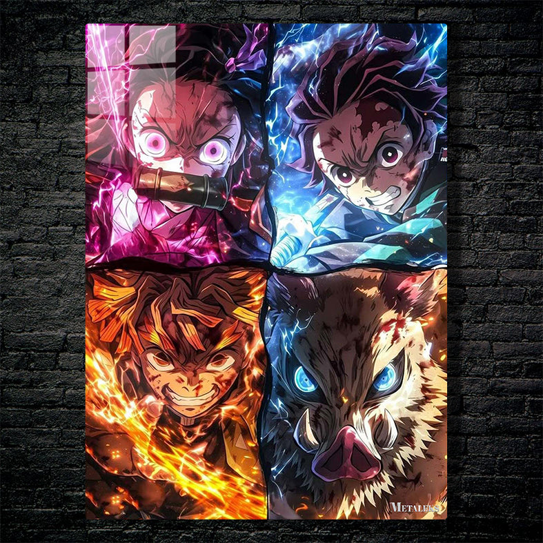 Nezuko Kamado Tanjiro Kamado Zenitsu Agatsuma Inosuke Hashibira Demon Slayer A0726-25