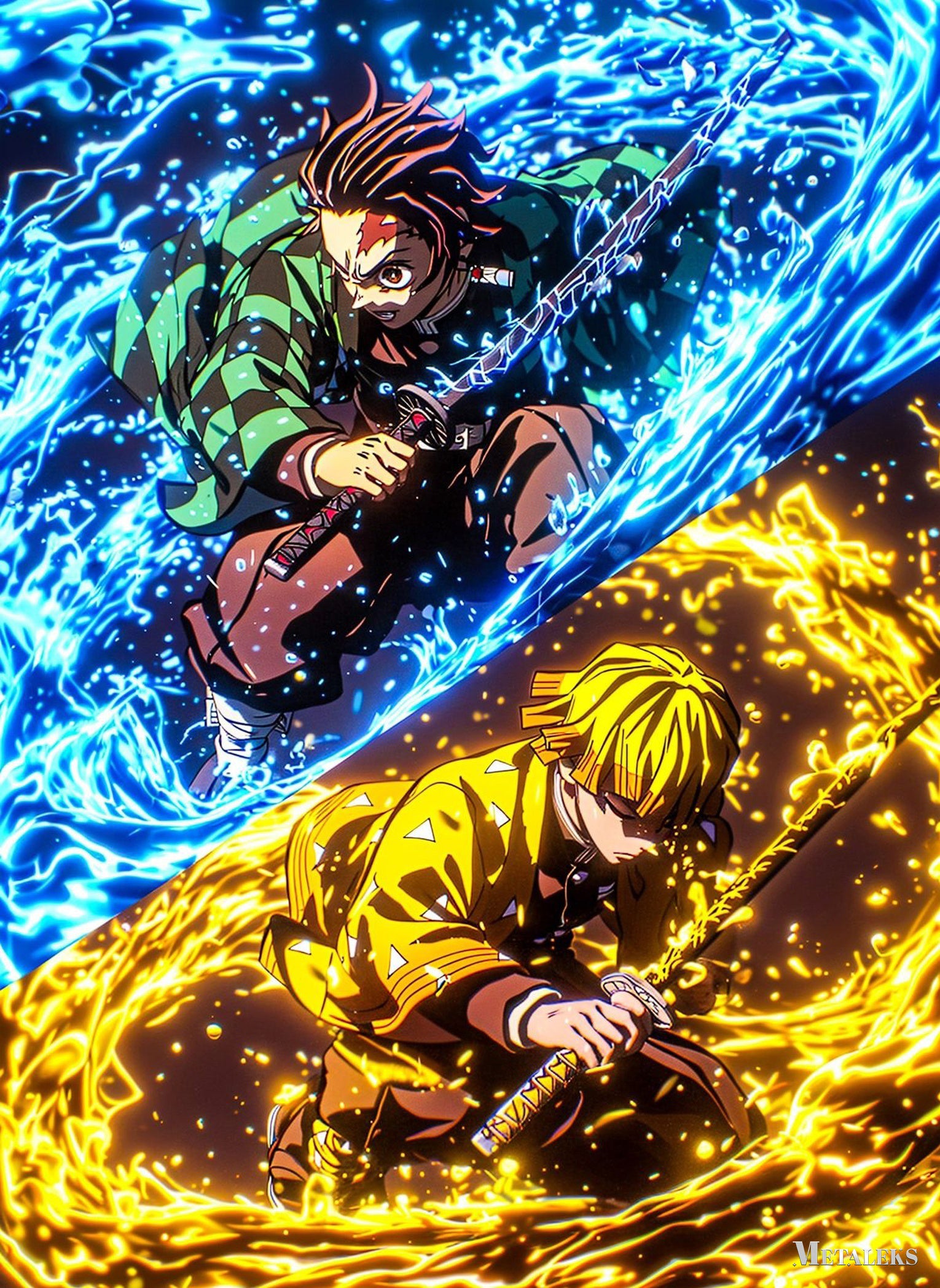Tanjiro Kamado Zenitsu Agatsuma Demon Slayer  A0722
