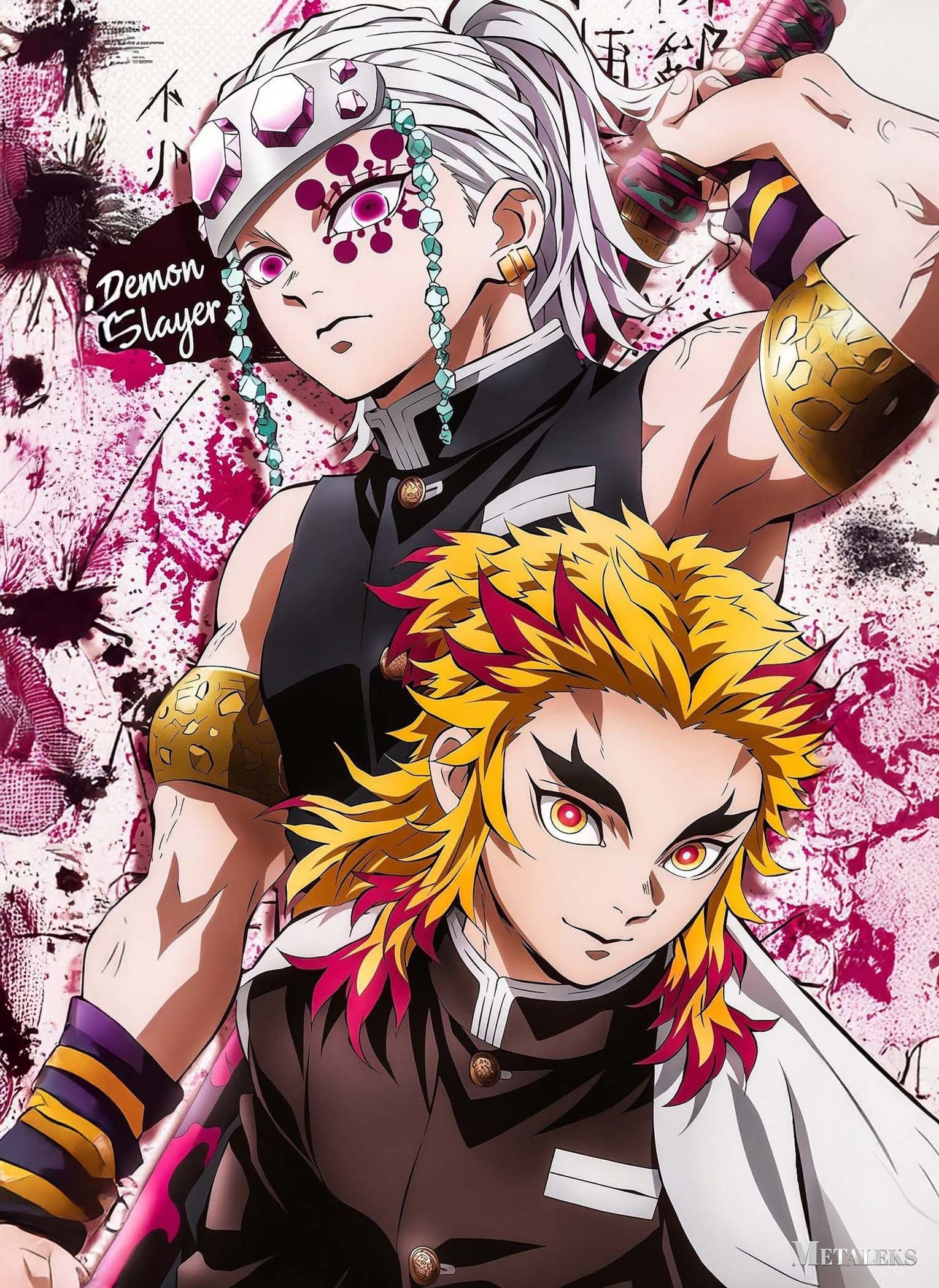 Tengen Uzui Kyojuro Rengoku Demon Slayer  A0717