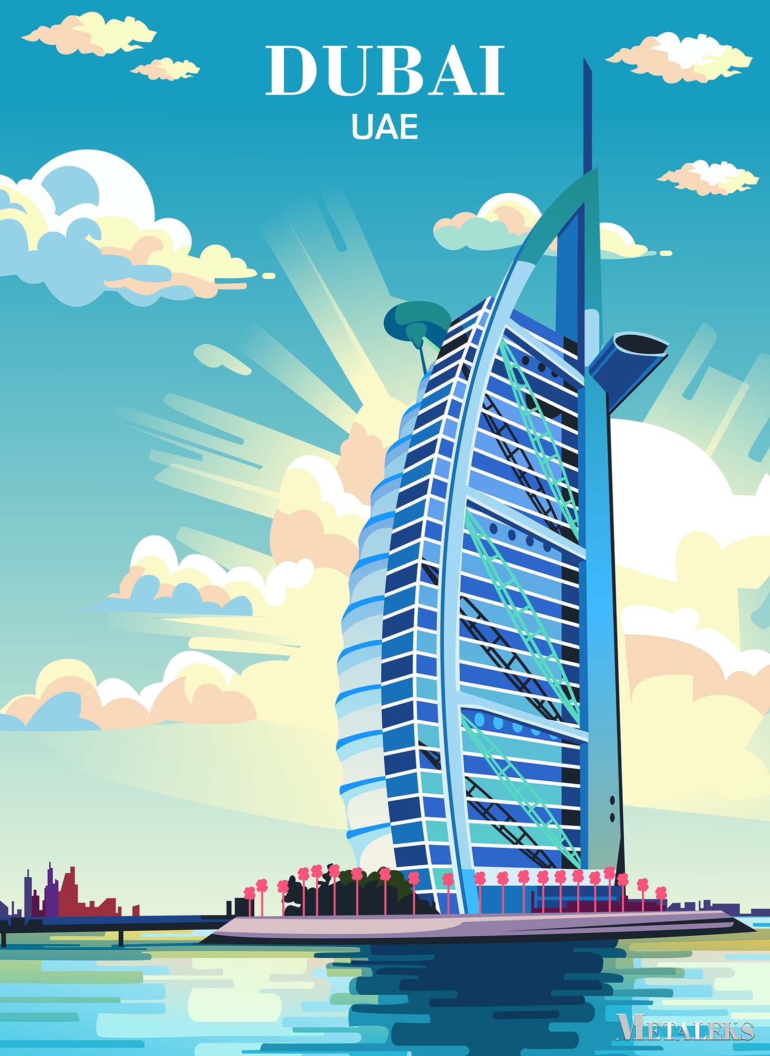 Travel Poster Dubai UAE