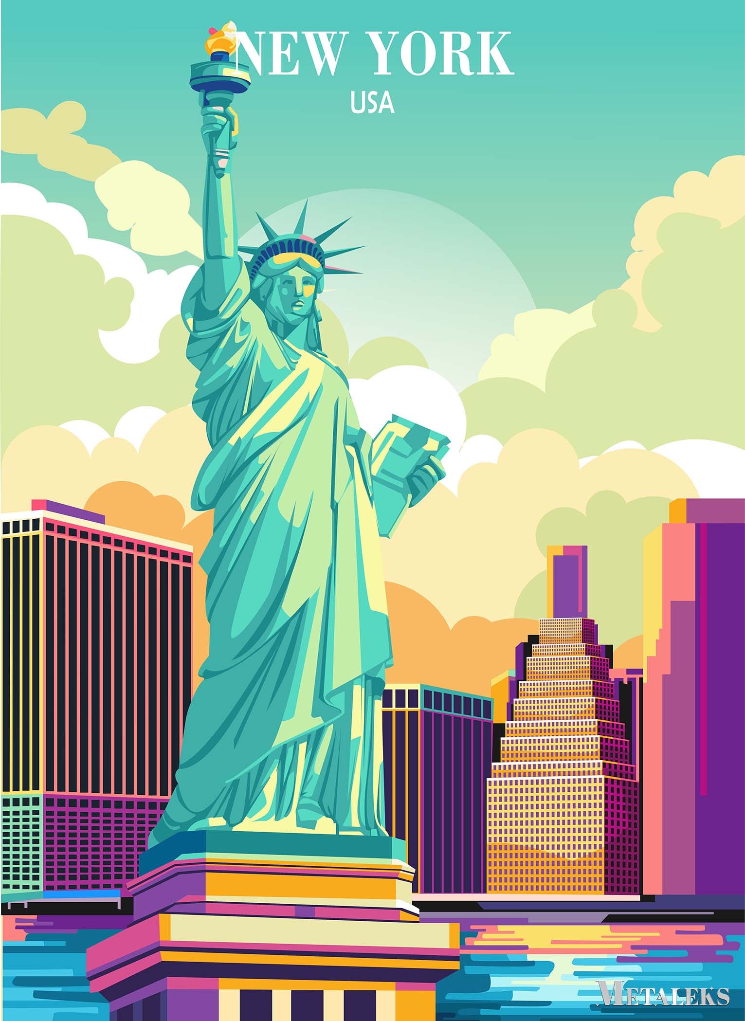 Travel Poster New York City USA