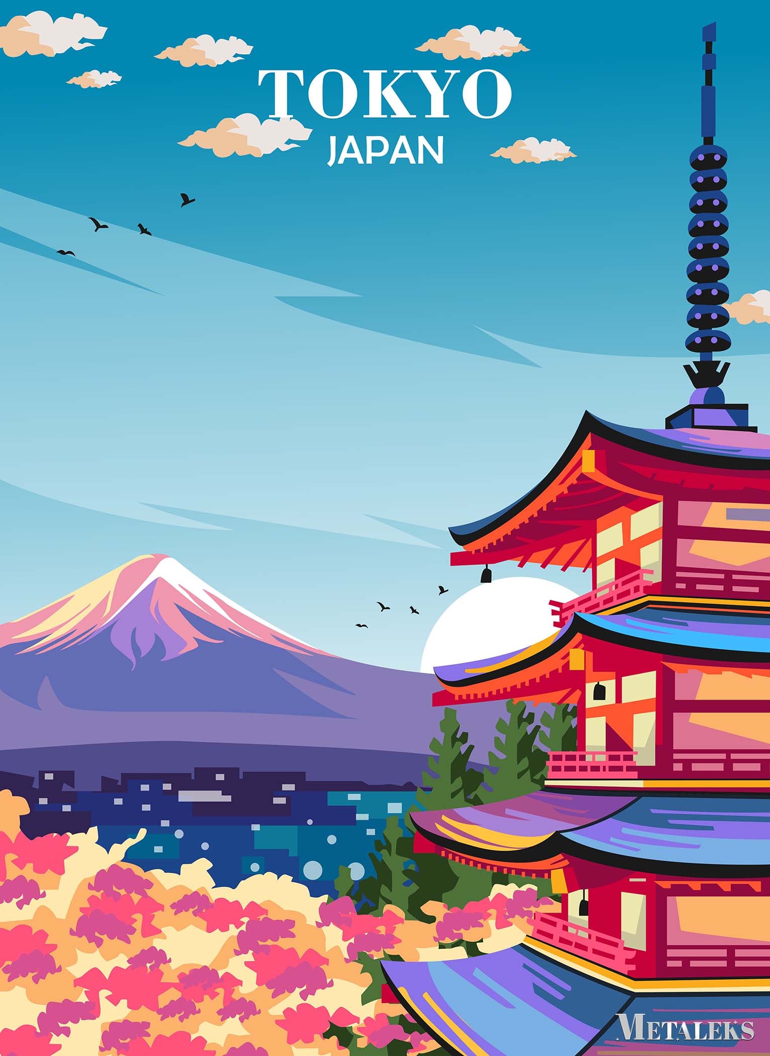 Travel Poster Tokyo Japan