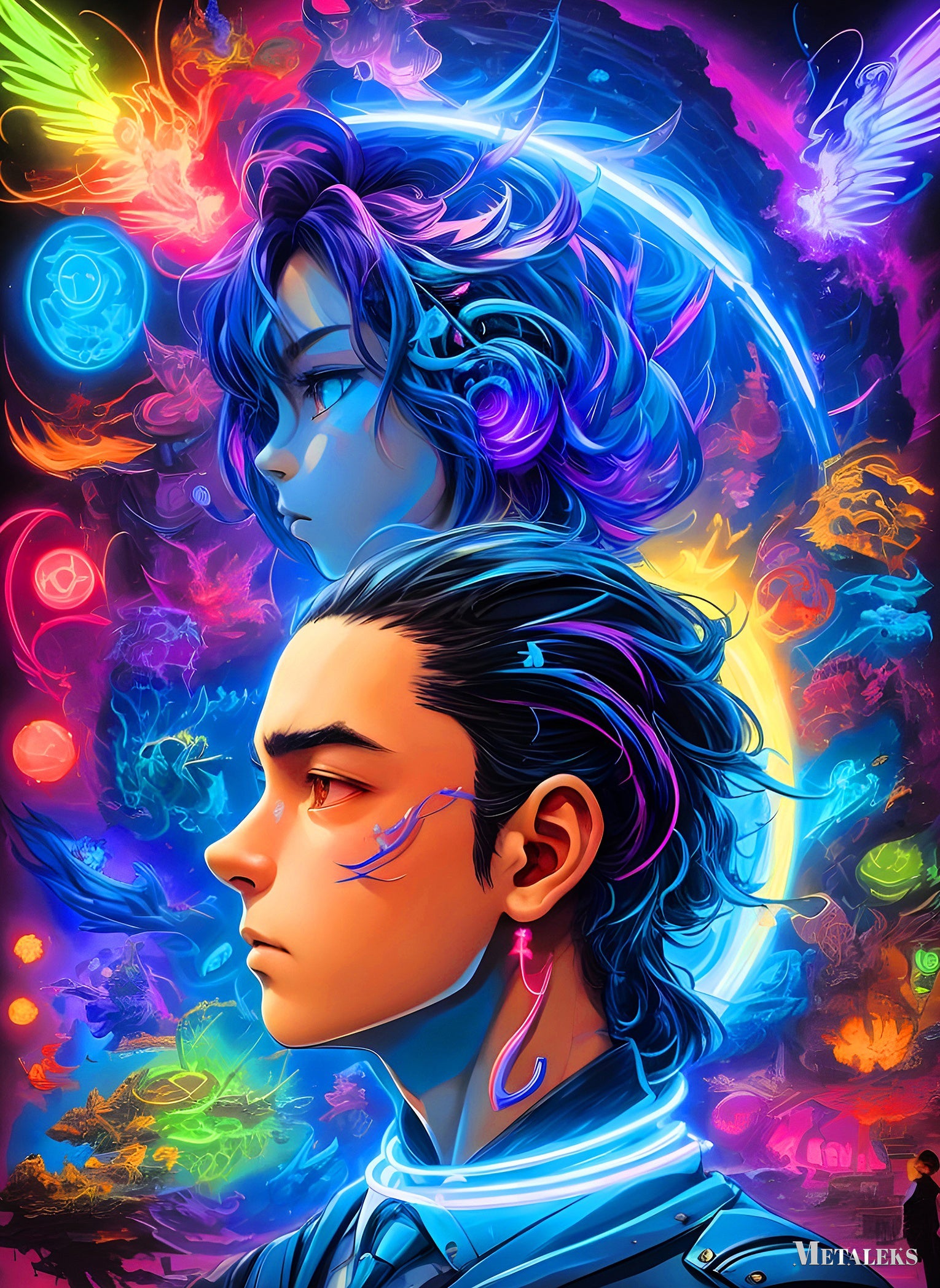 ghost in The Shell Color Neon