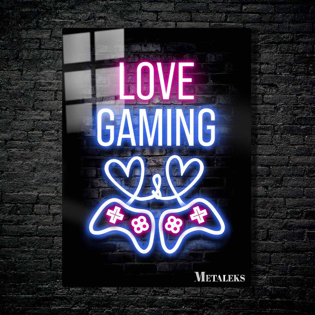 neon lamp love gaming
