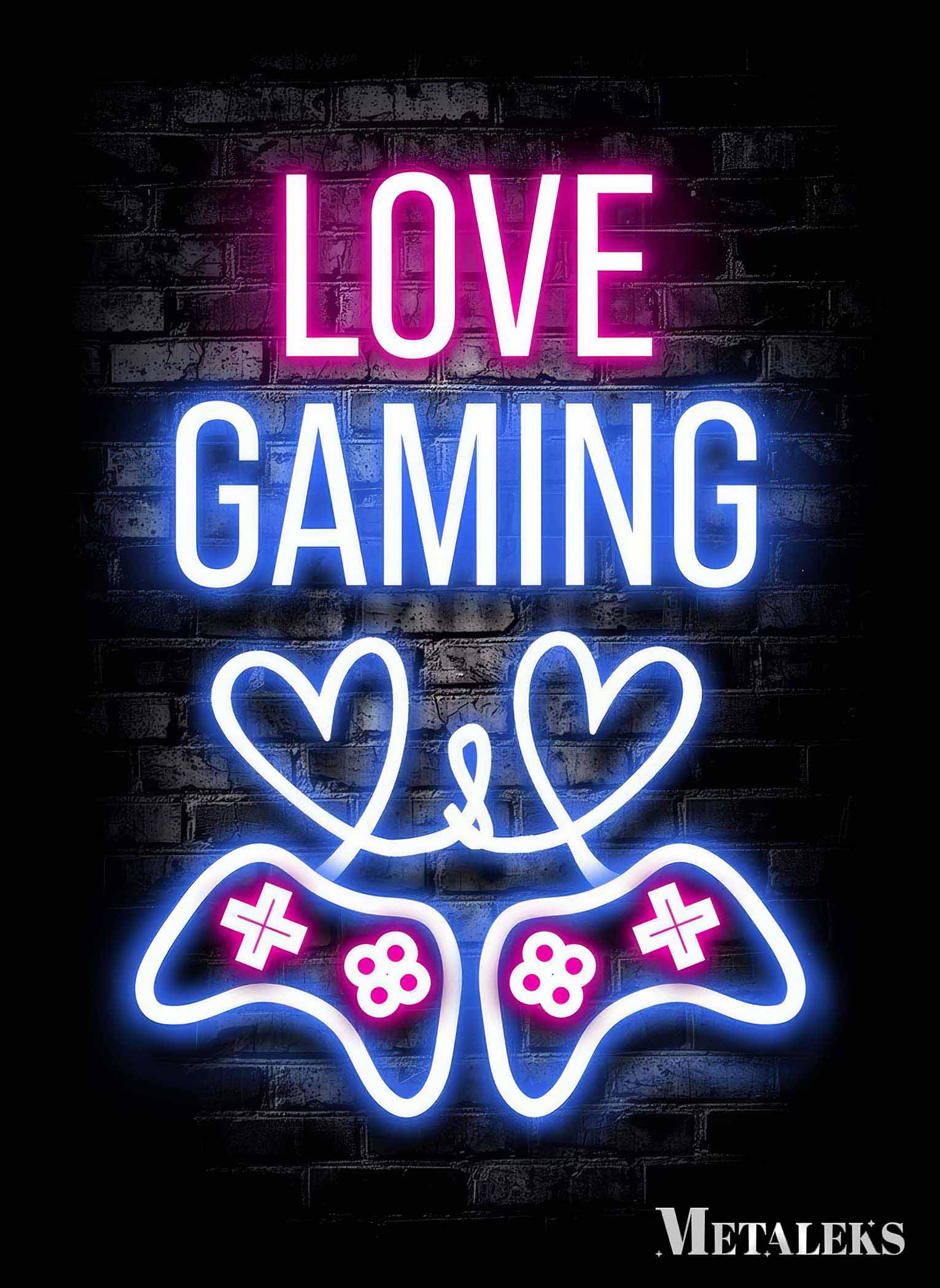 neon lamp love gaming
