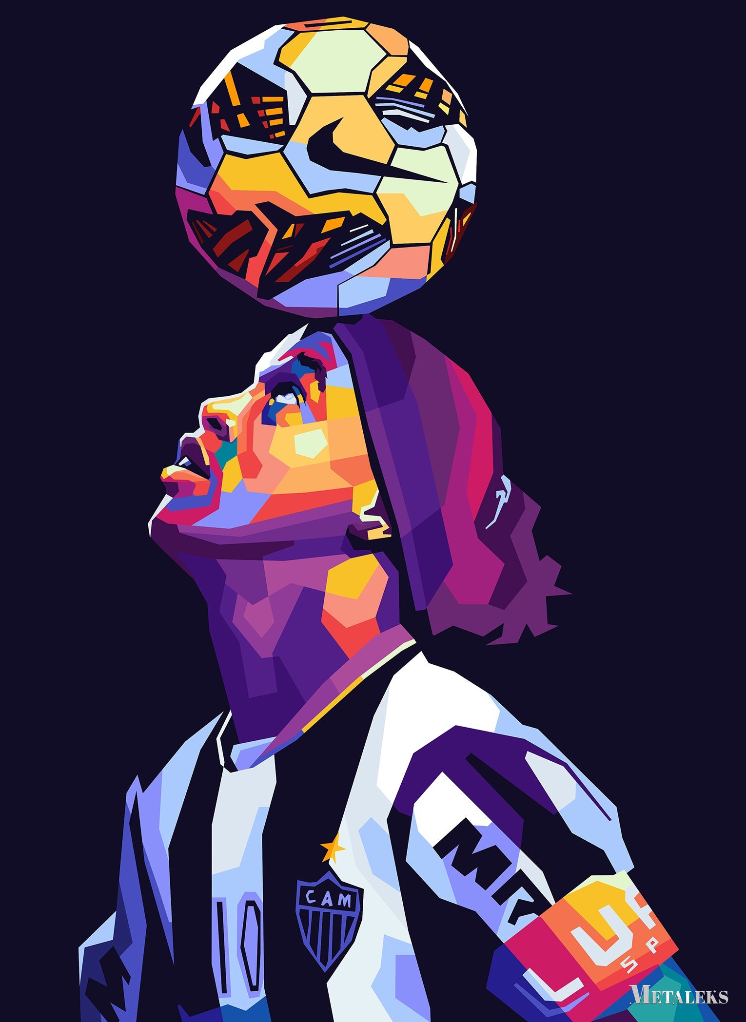 ronaldinho in wpap popart